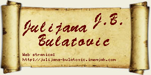 Julijana Bulatović vizit kartica